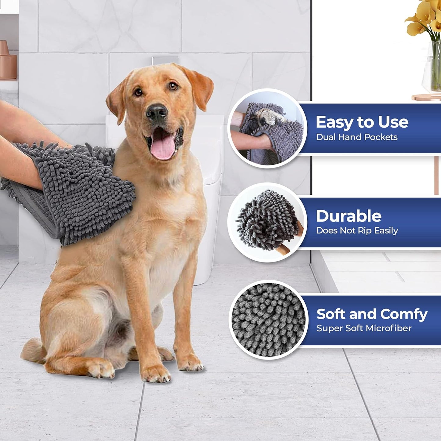 American Kennel Club Pet Chenille Drying Towel