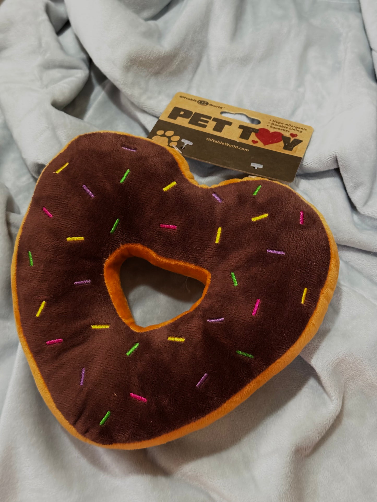 Giftable World Heart Shaped Donut Dog Toy