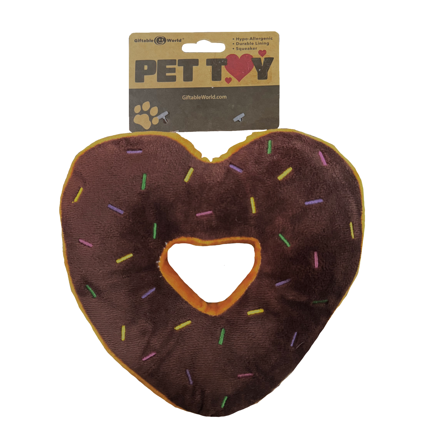 Giftable World Heart Shaped Donut Dog Toy
