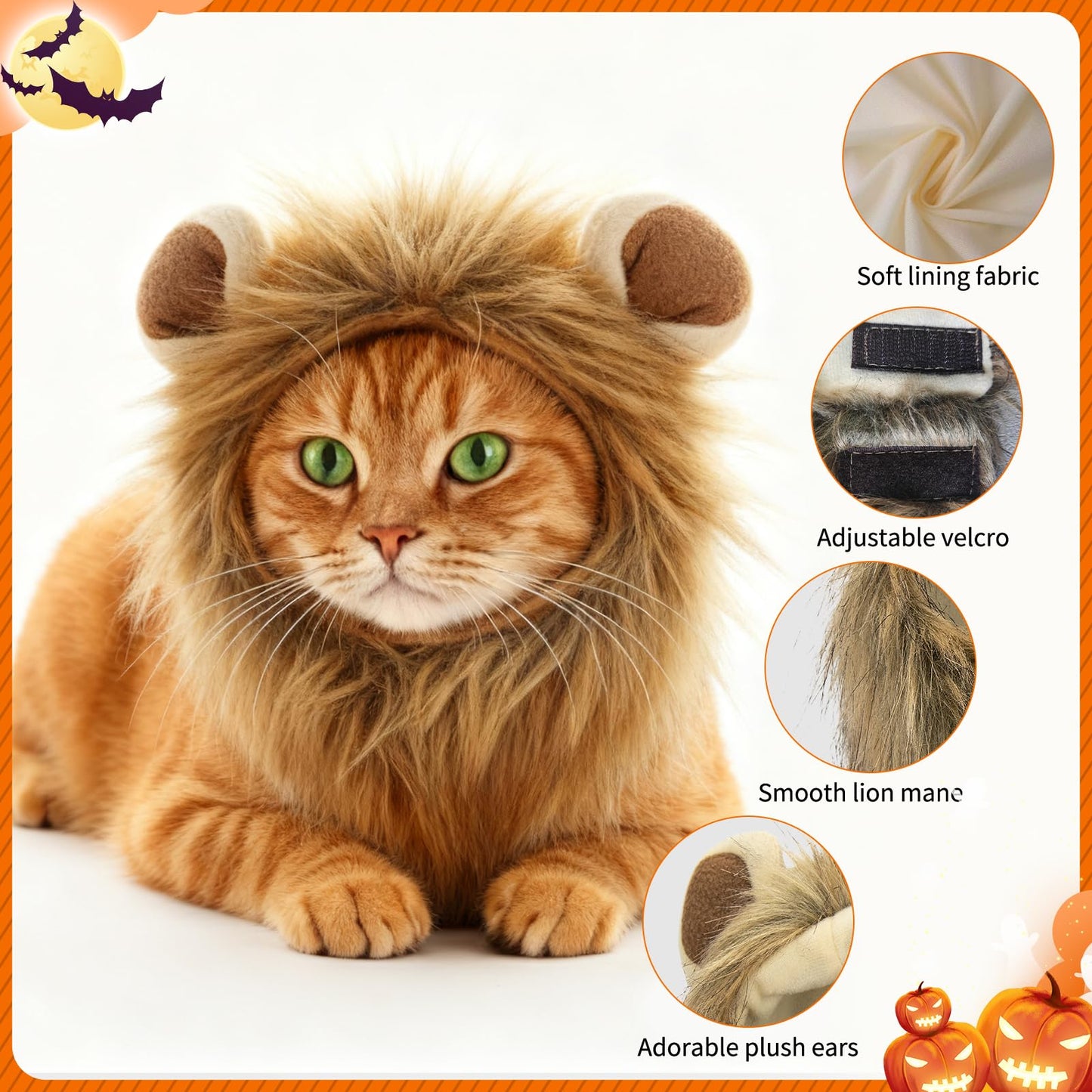Lion Mane Costume for Cats