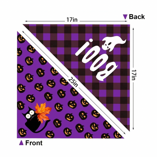 Reversible Halloween Pet Scarf