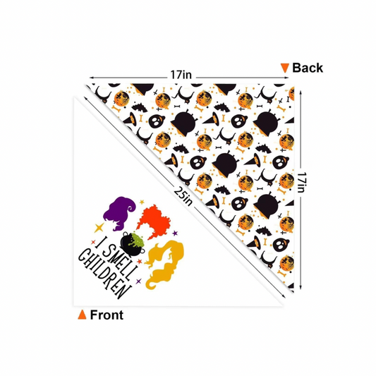 Hocus Pocus I Smell Children Pet Scarf Reversible