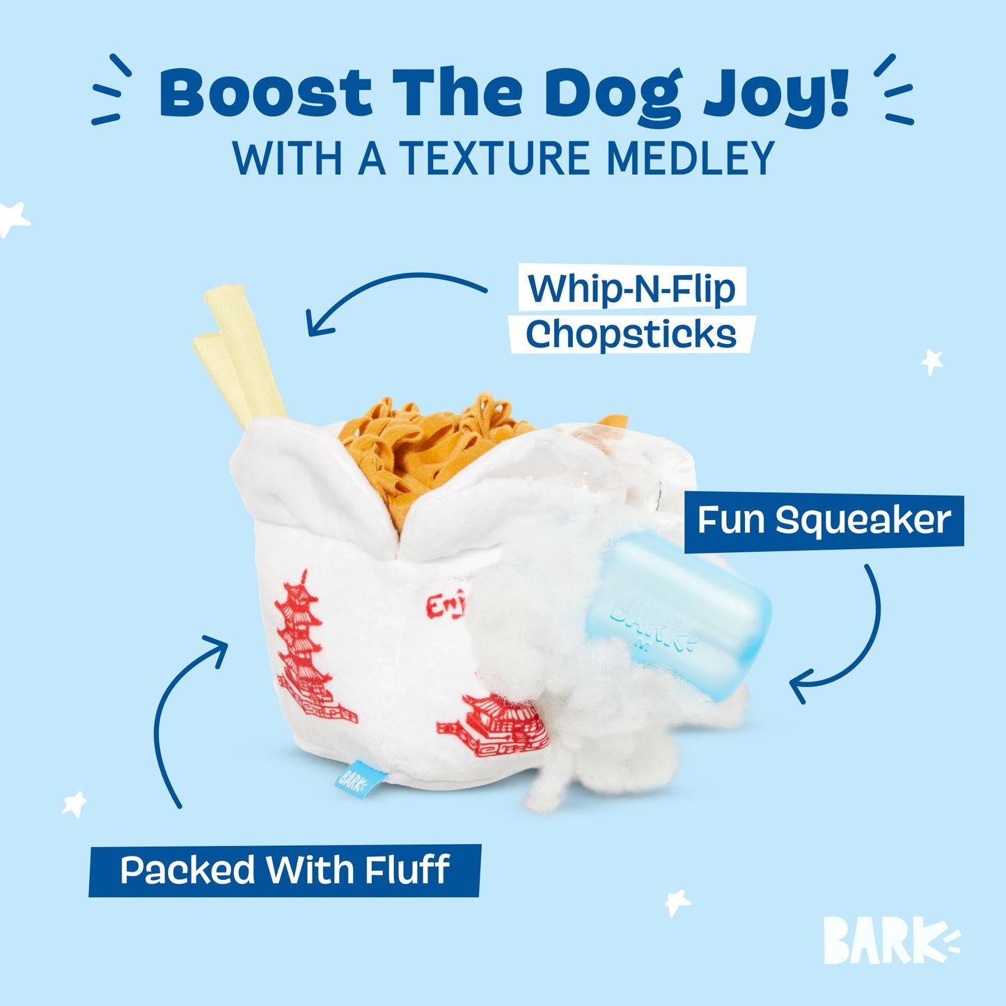 Smorgasbark Chow Mein with Chopstick Dog Toy