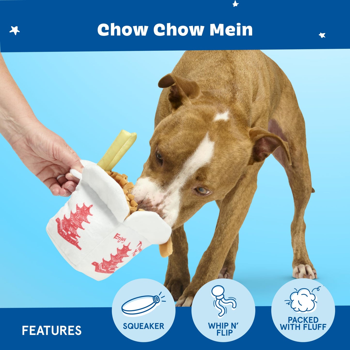 Smorgasbark Chow Mein with Chopstick Dog Toy