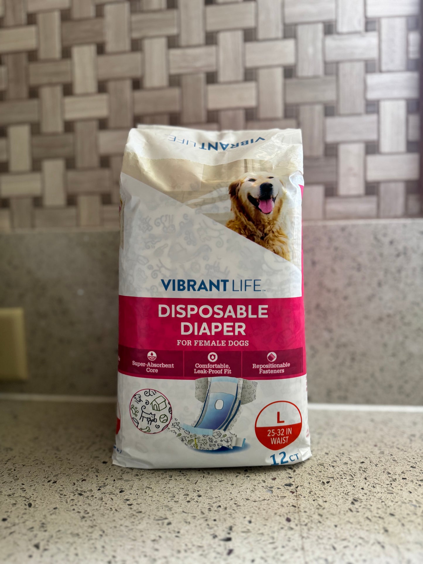 Female Vibrant Life Disposable Dog Diapers 1pc