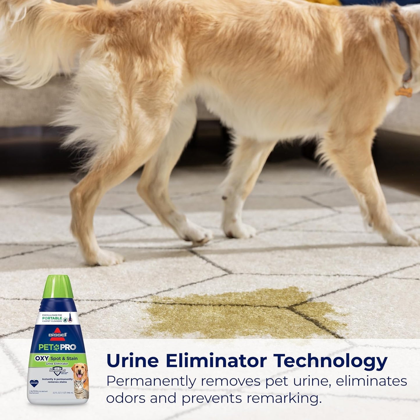 BISSEL Pet Stain & Odor Portable Machine Formula, 32 Fl Oz