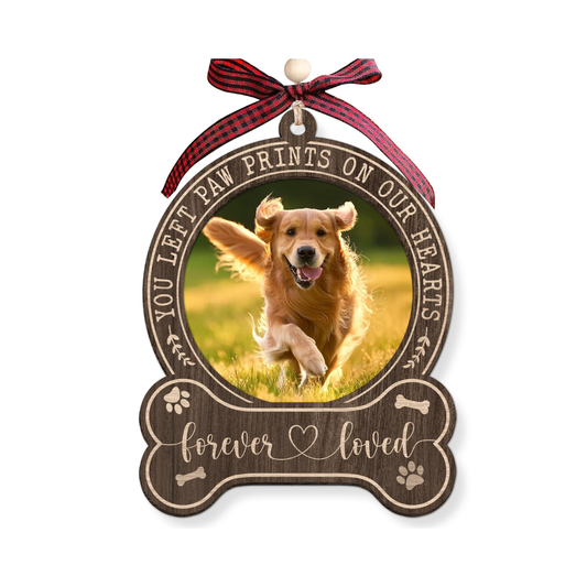 Dog Photo Frame Memorial Christmas Ornament