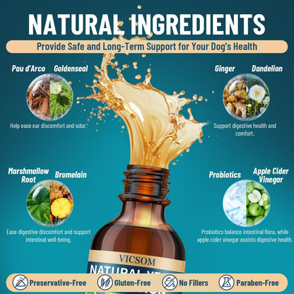 Natural Dog Yeast Infection Treatment for Dogs 60ml