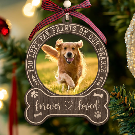 Dog Photo Frame Memorial Christmas Ornament