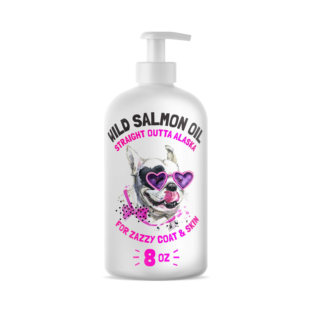 Wild Alaskan Salmon Oil for Dogs & Cats-Made in USA 8 oz