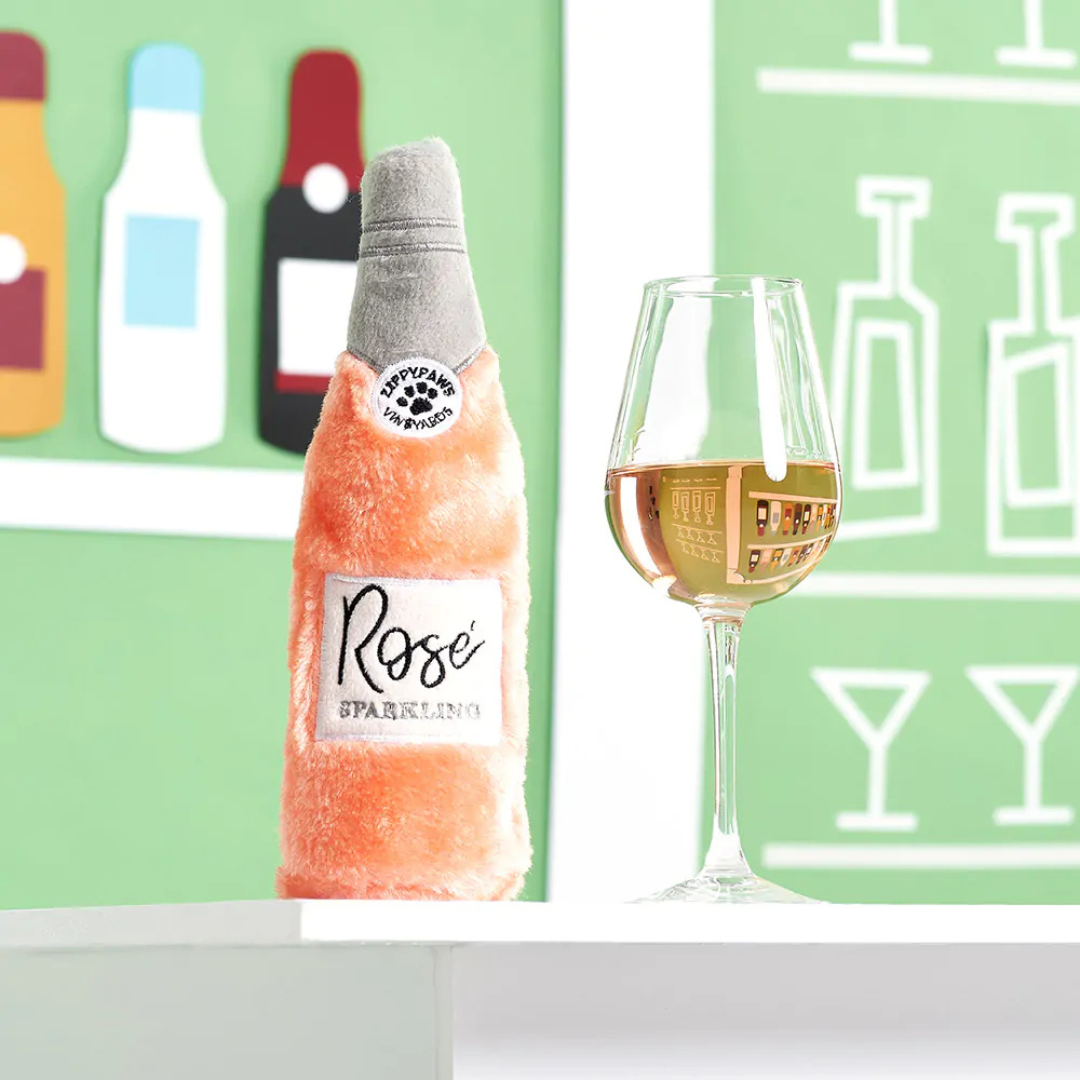 Zippy Paws Happy Hour Crusher Rosé Dog Toy