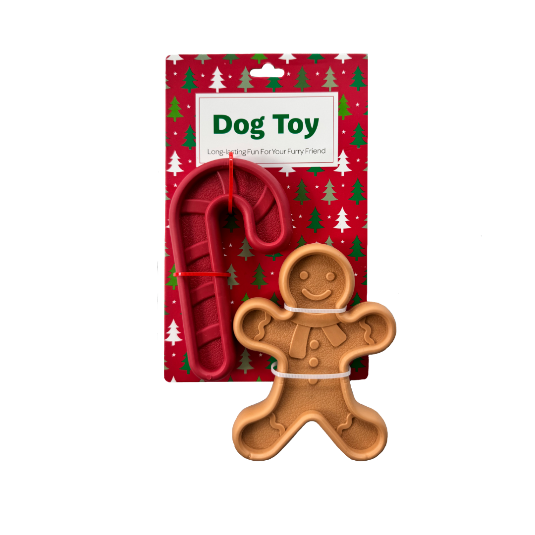 Tough Chew Dog Toy Candy Cane & Gingerbread man