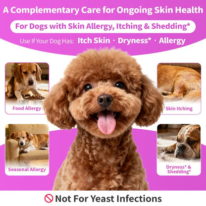 Liquid Collagen for Dogs Skin Comfort & Calming, Dog Itch Relief & Anti-Scratching & Coat Supplement with Biotin 2fl oz