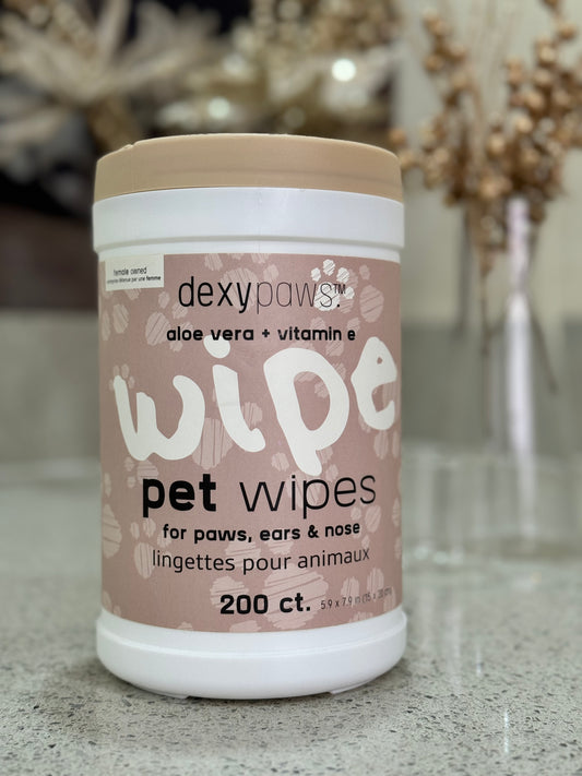 DEXYPAWS Pet Cleansing Wipes in Canister