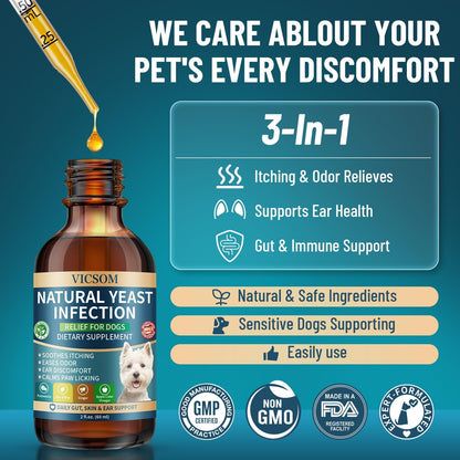 Natural Dog Yeast Infection Treatment for Dogs 60ml