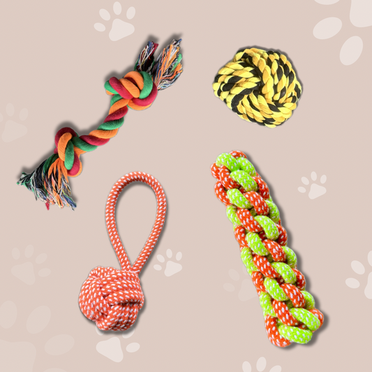 4 pc Rope Chew Set