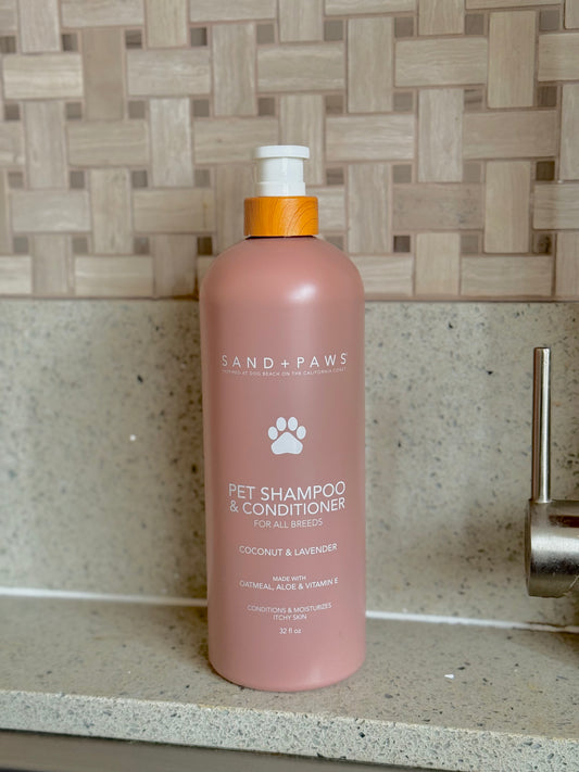 Sand + Paws Pet Shampoo & Conditioner Coconut & Lavender 32fl oz