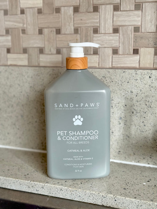 Sand + Paws Pet Shampoo & Conditioner Oatmeal and Aloe 32fl oz