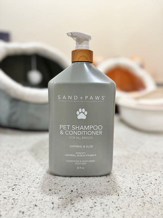 Sand + Paws Pet Shampoo & Conditioner Oatmeal and Aloe 32fl oz