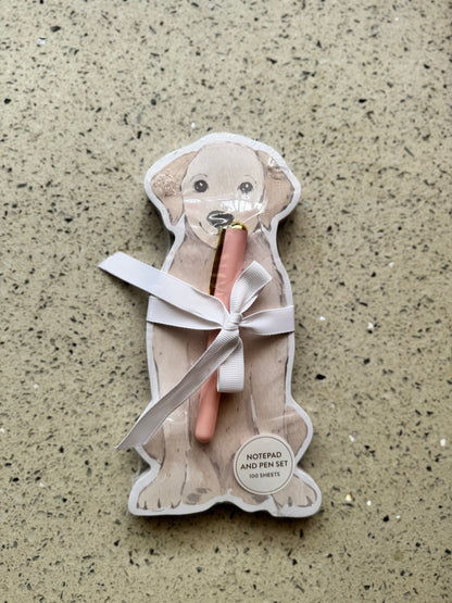 Dog Shaped Fridge Magnet Notepad and Pen