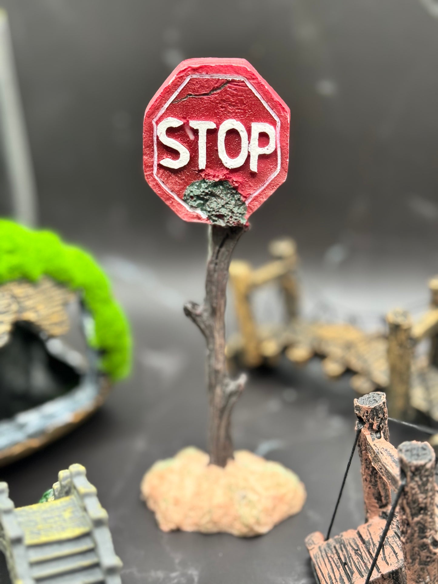 STOP Sign Aquarium Decor