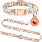 Dog Collar and Leash Set with AirTag Holder