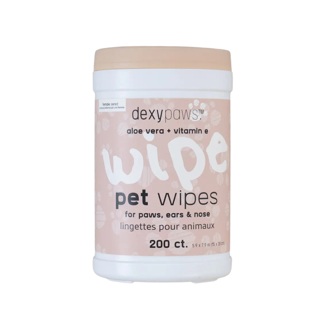 DEXYPAWS Pet Cleansing Wipes in Canister