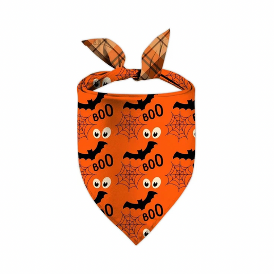 Halloween Bat & Pumpkin Pet Scarf