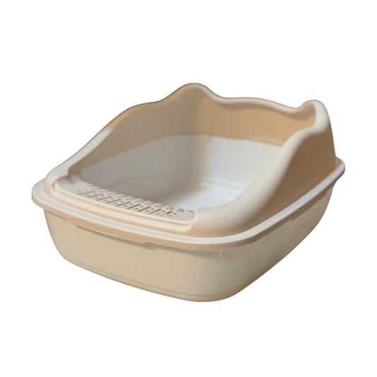 Semi Enclosed Anti-Splash Cat Litter Box with Litter Scoop