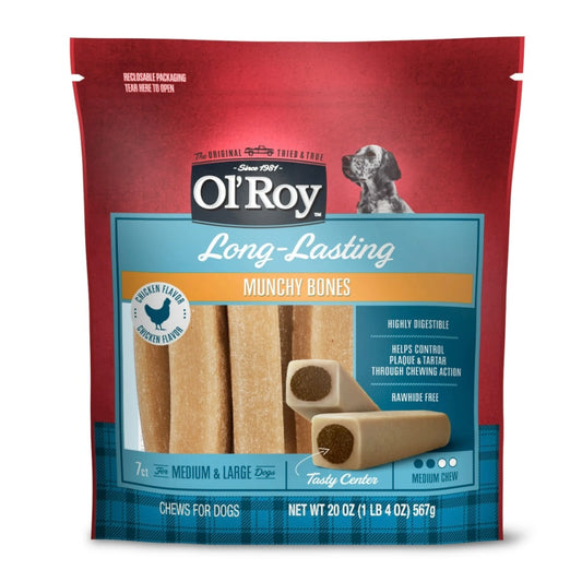 OL’ ROY Long Lasting Munchy Bones 20oz