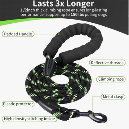 REEBOK Reflective Dog Leash 6 ft